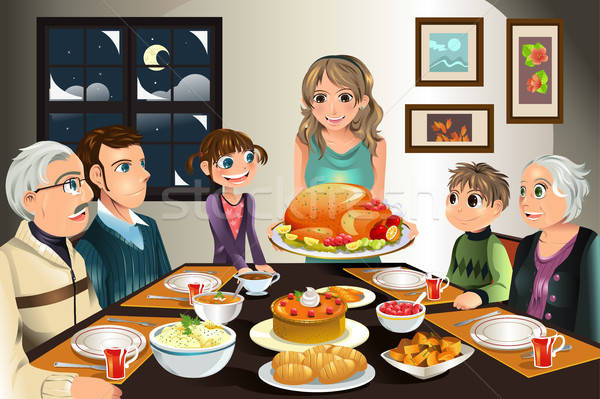 Thanksgiving family dinner Stock photo © artisticco