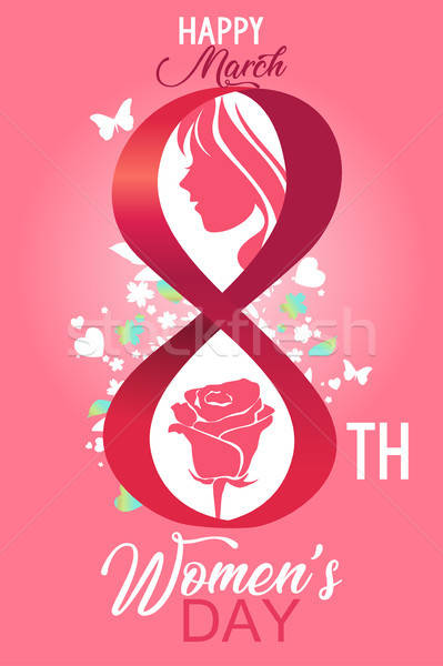 Happy Women Day Poster Illustration Stock photo © artisticco