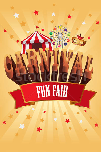 Carnaval poster ontwerp achtergrond circus tekening Stockfoto © artisticco