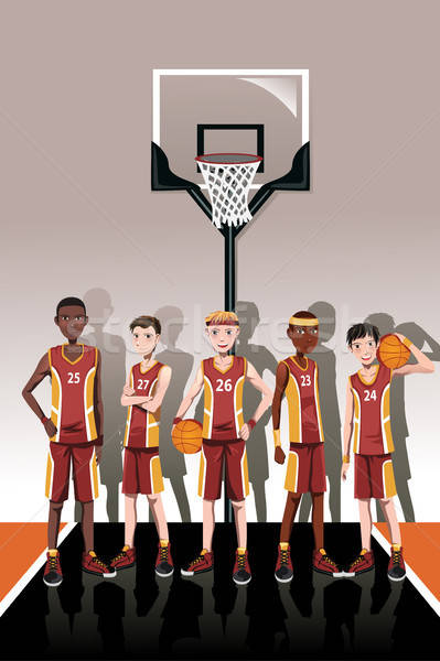 Basketball team players Stock photo © artisticco