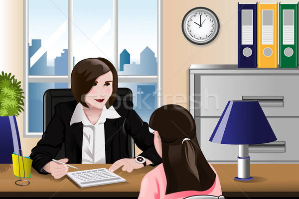 Kobieta rozmowa kwalifikacyjna biuro kobiet pracy zawodowych Zdjęcia stock © artisticco