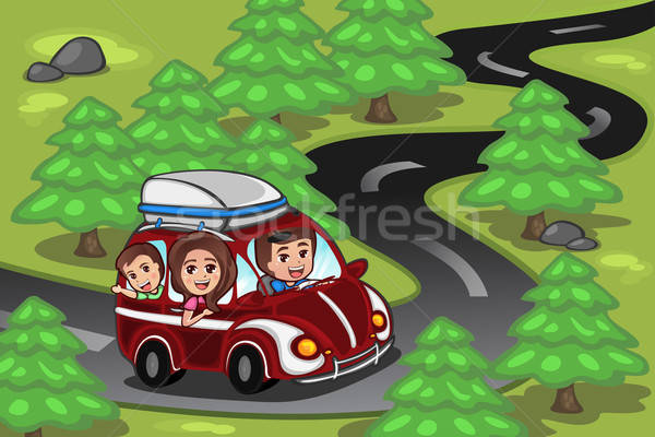 Rodziny drogowego podróży szczęśliwą rodzinę kobieta uśmiech Zdjęcia stock © artisticco