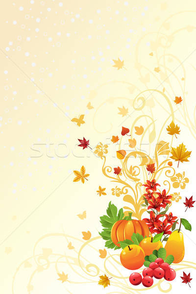 Herbst Herbstsaison Blume Zeichnung fallen Ernte Stock foto © artisticco