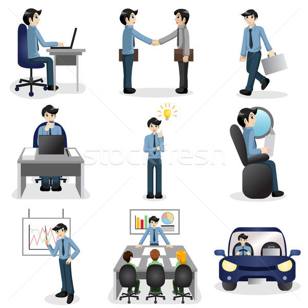 Small business people icons in different situation  Stock photo © artisticco