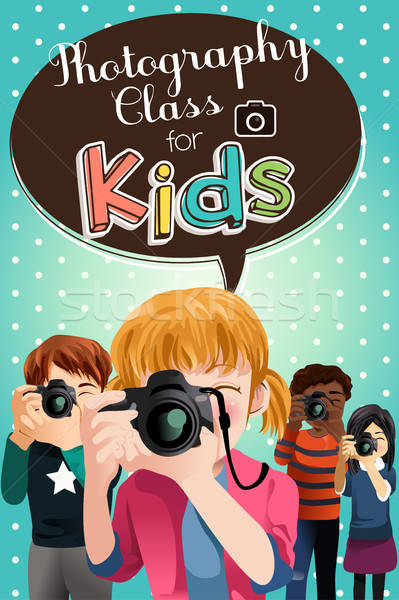 Photography Class For Kids Poster Stock photo © artisticco