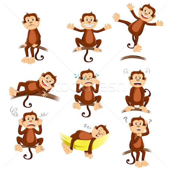 Macaco dos desenhos animados feliz Ilustração por ©igordudas #25114053