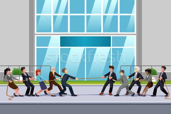 Business People in Tug of War Illustration Stock photo © artisticco