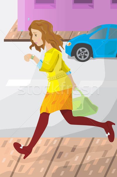 Businesswoman late for work Stock photo © artisticco