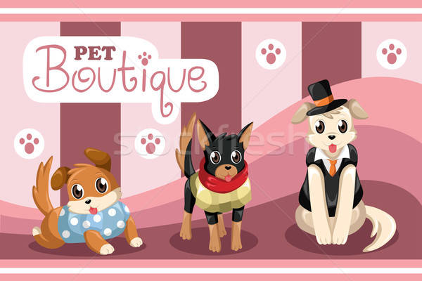 Pet boutique segno shop store cartoon Foto d'archivio © artisticco