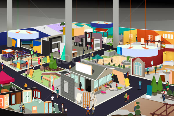 Stock photo: Home and Garden Trade Show Illustration