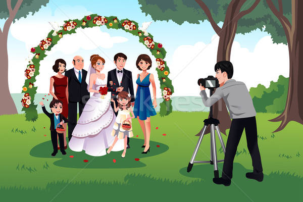 Stock fotó: Férfi · fényképezés · család · esküvő · lány · buli