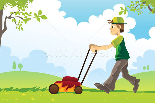 Mowing lawn Stock photo © artisticco