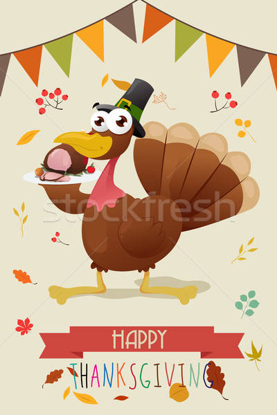 Danksagung Türkei Design Hintergrund Herbst Zeichnung Stock foto © artisticco