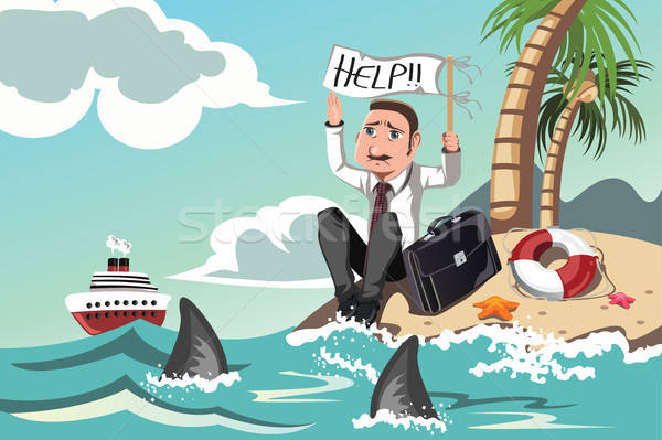 Businessman needs help Stock photo © artisticco