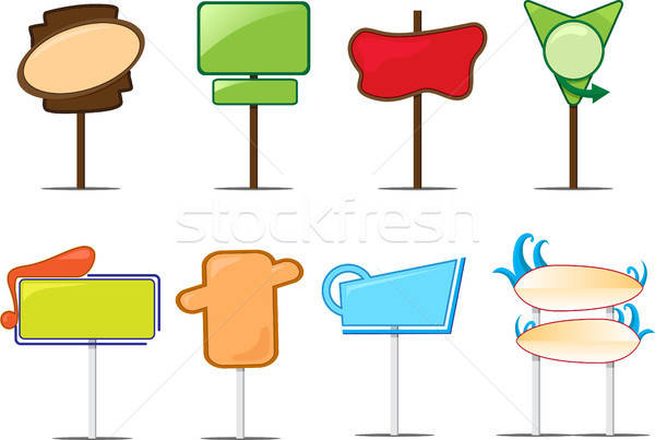 Blank sign posts Stock photo © artisticco