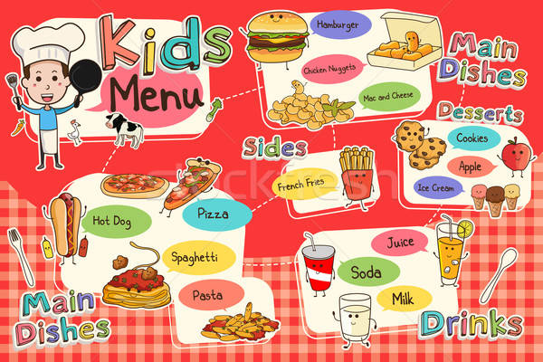 Kids Meal Menu Stock photo © artisticco