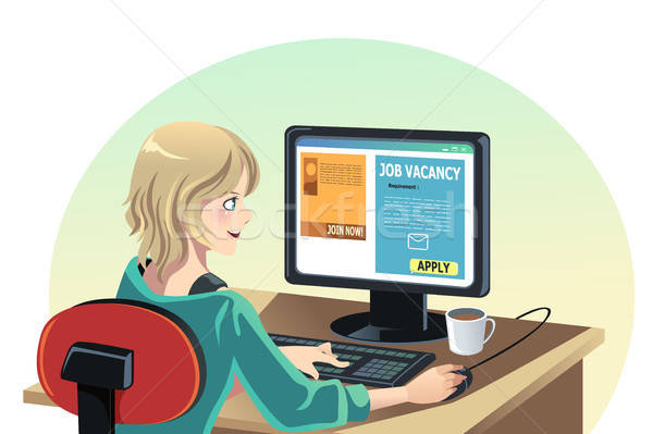 Woman searching for a job Stock photo © artisticco