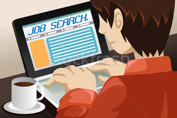 Man Searching for a Job Online Stock photo © artisticco