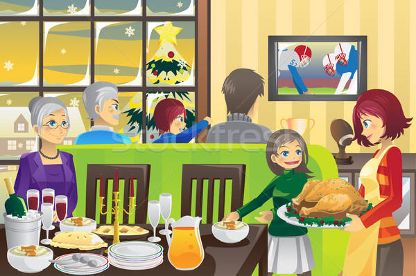 Thanksgiving family dinner Stock photo © artisticco