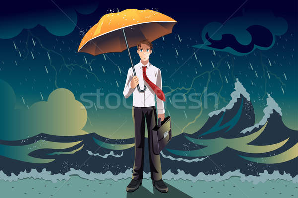 Businessman in a storm Stock photo © artisticco