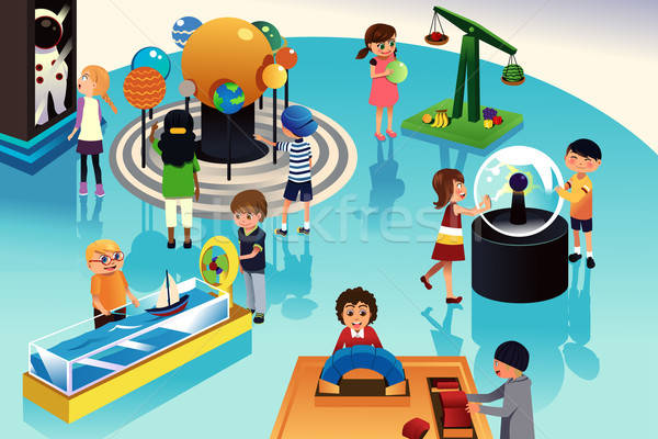 Stock photo: Kids on a trip to a science center