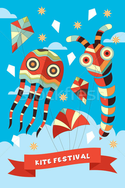 Kite Festival Poster Stock photo © artisticco