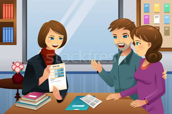 Parents teacher meeting  Stock photo © artisticco