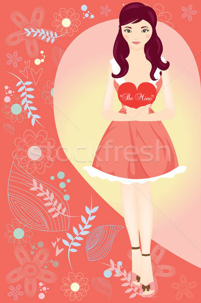 Valentine girl Stock photo © artisticco