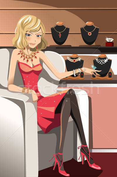 Woman with jewelry Stock photo © artisticco