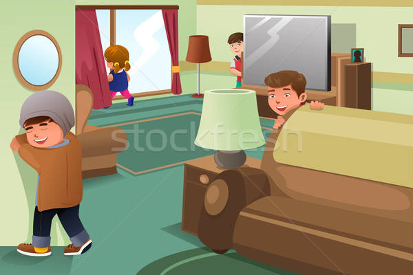 Kids playing hide and seek Stock photo © artisticco