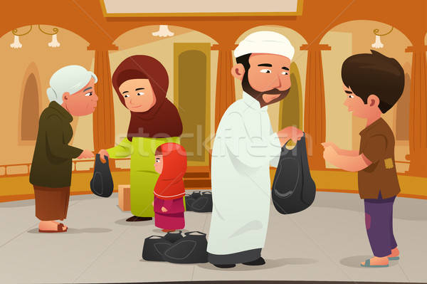 Muslims Giving Donations to Poor People Stock photo © artisticco