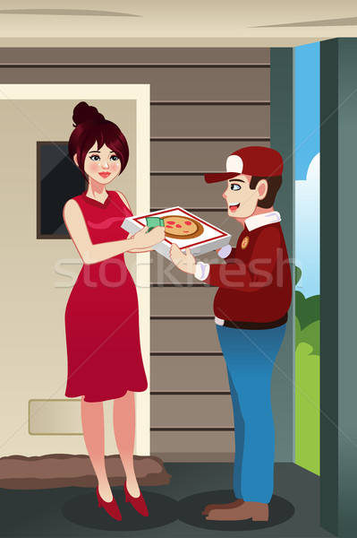 Pizza Delivery Man Stock photo © artisticco