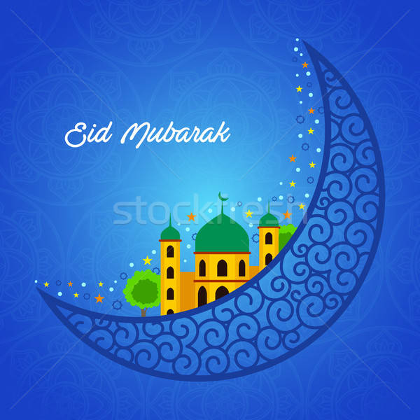  Eid Mubarak greeting card design Stock photo © artisticco