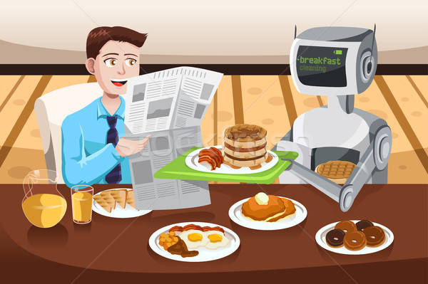 Robot serving breakfast  Stock photo © artisticco