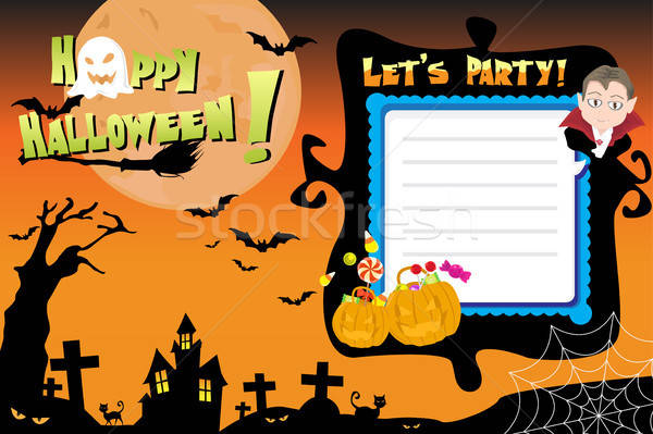 Halloween invitation flyer Stock photo © artisticco