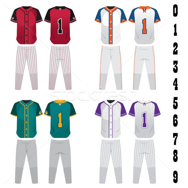 Baseball sport ontwerp kleding store tekening Stockfoto © artisticco