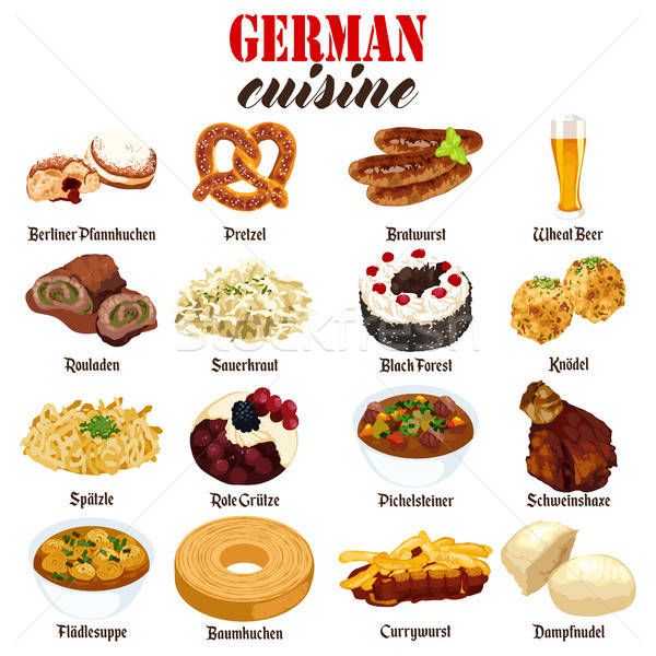 German Food Cuisine Illustration Stock photo © artisticco
