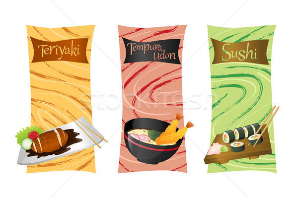 Asian food menu Stock photo © artisticco