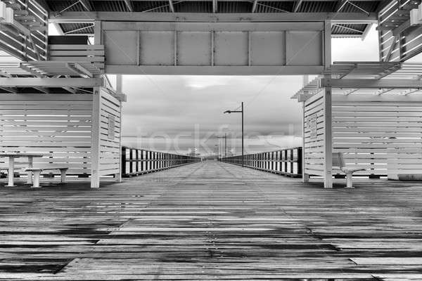 Woody Point Jetty. Black and White. Stock photo © artistrobd