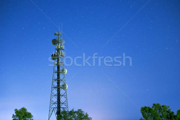 Rádió torony Queensland éjszaka csillagok alföld Stock fotó © artistrobd