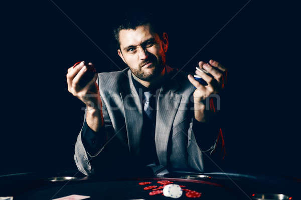 Alto poker giocatore frustrato Foto d'archivio © artistrobd
