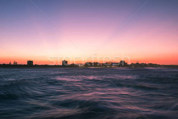 Playa anochecer sol costa queensland cielo Foto stock © artistrobd