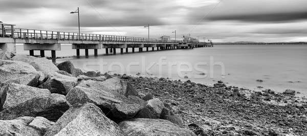 Woody Point Jetty. Black and White. Stock photo © artistrobd