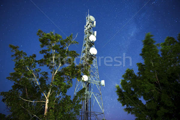 Radio Turm Queensland Nacht Sternen Ebenen Stock foto © artistrobd