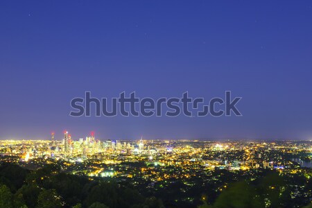 Ver brisbane cidade noite queensland Austrália Foto stock © artistrobd