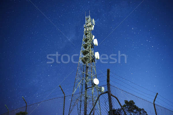 Rádió torony Queensland éjszaka csillagok alföld Stock fotó © artistrobd
