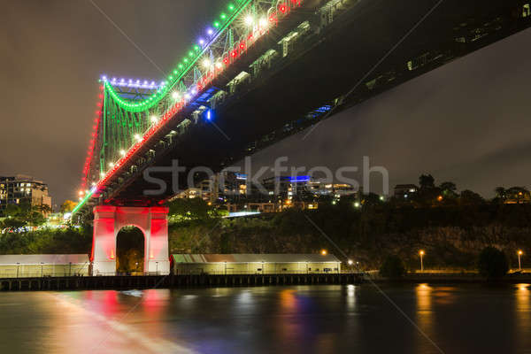 Történet híd Brisbane ikonikus Queensland Ausztrália Stock fotó © artistrobd