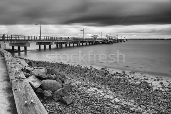 Woody Point Jetty. Black and White. Stock photo © artistrobd