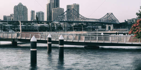 Geschichte Brücke Brisbane iconic Nachmittag Queensland Stock foto © artistrobd