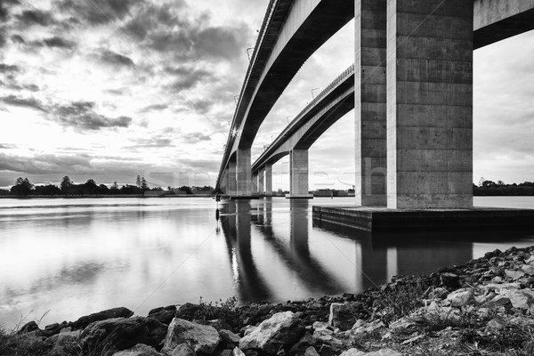 моста автострада Брисбен черно белые мостами Сток-фото © artistrobd